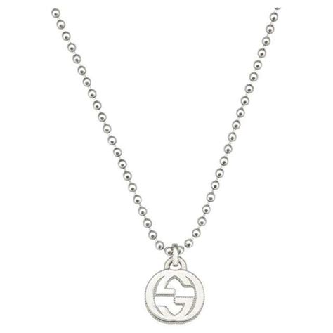 collana argento logo gucci prezzo|Collana Gucci Signature con targhetta GG in argento 925.